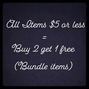 $5 or less? Buy 2 and get one free